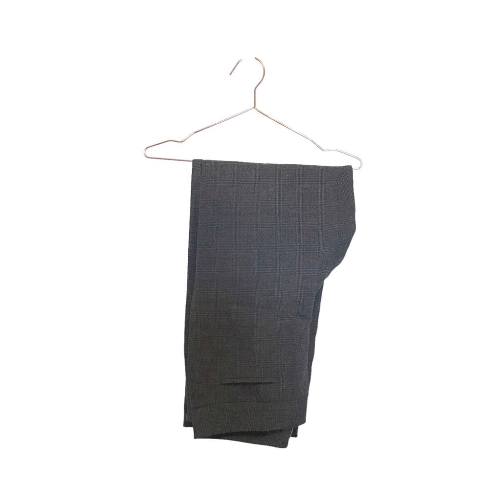 Chico's Dark Gray Dress Pants with muted plaid - Size 2 Large